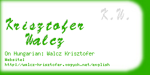 krisztofer walcz business card